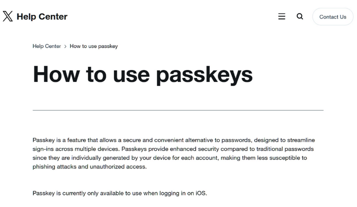 李沧苹果维修店铺分享iOS用户如何通过通行密钥(Passkey)登录 